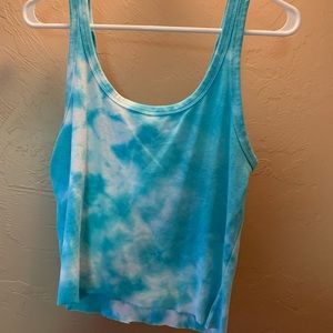 Cropped tie dye tank top